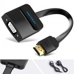 Conversor Vention 42161 HDMI Macho - VGA fêmea - Jack 3.5 fêmea | 15cm | Preto barato