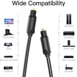 Cabo de áudio de fibra ótica Vention BAEBH | 2 m | Preto