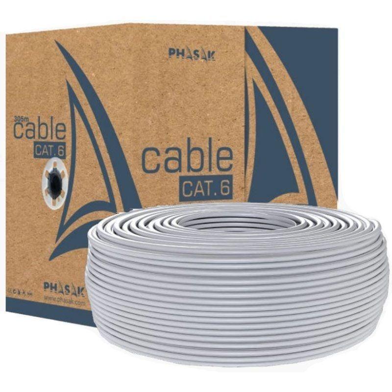 Comprar Bobina de cabo UTP RJ45 Phasak PHR 6100 Cat.6 | 100 m