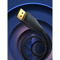 Cabo DisplayPort 1.4  Vention HCDBH | 8k | DisplayPort Macho - DisplayPort Macho | 2m | Preto