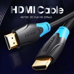 Cabo HDMI 2.0 4K Vention AACBL | HDMI Macho - HDMI Macho | 10m | Preto