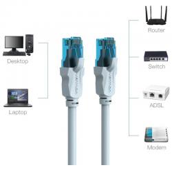 Cabo de rede RJ45 UTP Vention VAP-A10-S100 Cat.5e | 1m | Azul e Preto barato