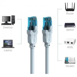 Cabo de rede RJ45 UTP Vention VAP-A10-S200 Cat.5e | 2m | Azul e Preto barato