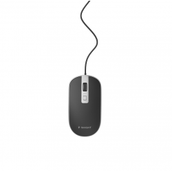 RATON GEMBIRD WIRED OPTICAL MOUSE USB BLACK SILVER