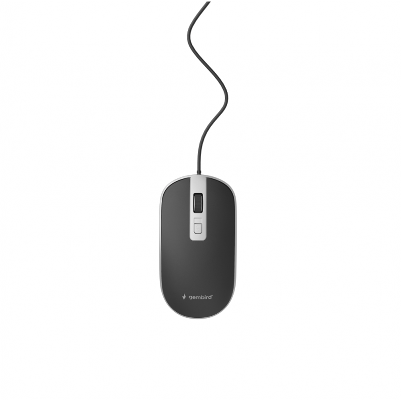 Comprar RATO GEMBIRD MUS-4B-06-BS | BÁSICO | ÓPTICO | 1200 DPI | COM FIO | AMBIDESTRO | PRETO E PRATA