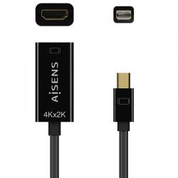 Cabo conversor Aisens A125-0643 | Mini DisplayPort macho a HDMI fêmea | 5 W  | 15 cm |Preto barato
