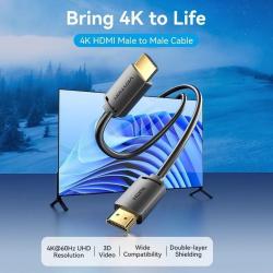 Cabo HDMI Vention ALJBJ HDMI Macho - HDMI 4K Macho | 5m | Preto online