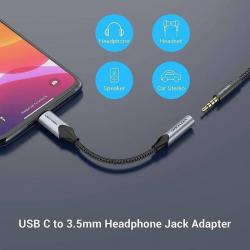 Adaptador de áudio Vention BGMHA | Conector fêmea 3,5 - USB tipo C macho | 10 cm | Cinzento online