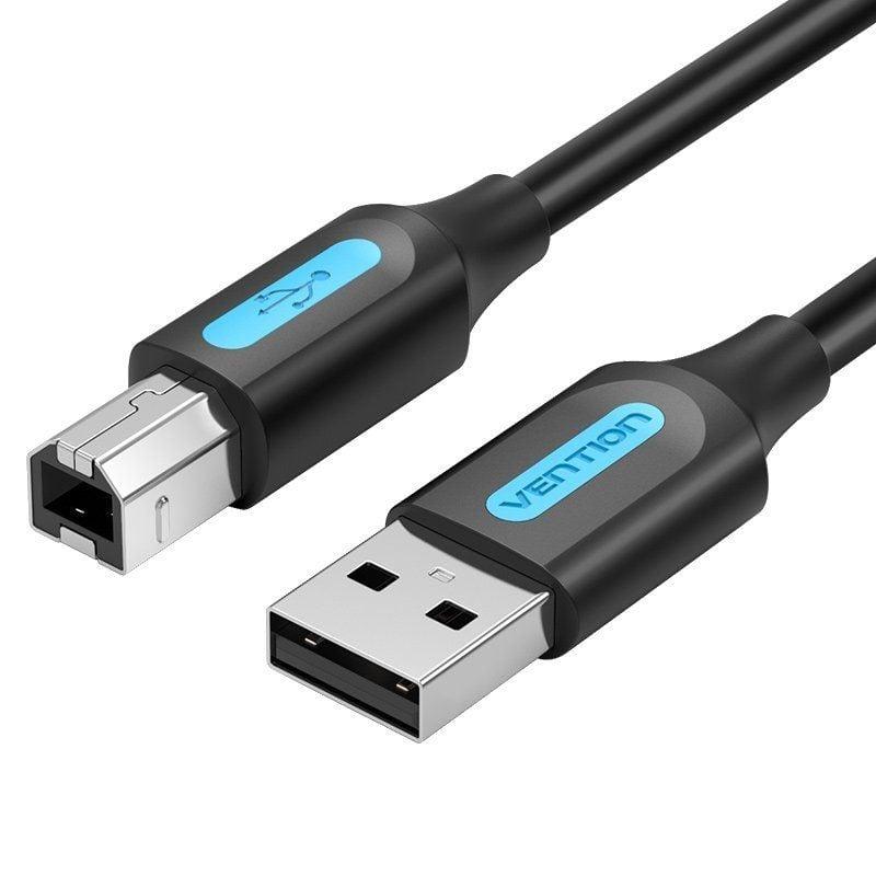 Cable USB 2.0 Impresora Vention COQBG/ USB Tipo-B Macho - USB Macho/ 480Mbps/ 1.5m/ Negro Cable USB 2.0 Impresora Vention COQBG/ USB Tipo-B Macho - USB Macho/ 480Mbps/ 1.5m/ Negro