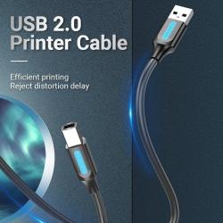 Cabo de impressora Vention COQBG USB 2.0 | USB tipo B macho - USB macho | 480 Mbps | 1,5 m | Preto online