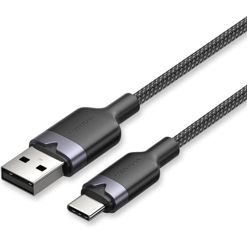 Cable USB 2.0 Tipo-C Vention CTNBF/ USB Tipo-C Macho - USB Macho/ Hasta 60W/ 480Mbps/ 1m/ Negro Cable USB 2.0 Tipo-C Vention CTNBF/ USB Tipo-C Macho - USB Macho/ Hasta 60W/ 480Mbps/ 1m/ Negro