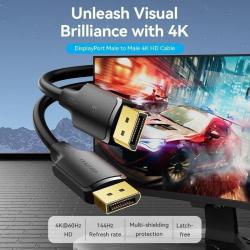 Cabo DisplayPort 1.2 4K Vention HAKBI | DisplayPort Macho - DisplayPort Macho | 3m | Preto online