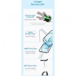Cabo USB 2.0 Tipo-C 3A Vention TRCBF | USB Tipo-C Macho - USB Tipo-C Macho | 60W | 480Mbps | 1m | Preto