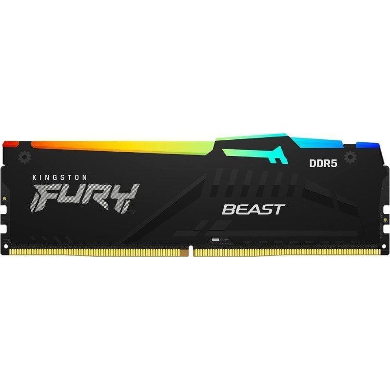 Comprar Memoria RAM Kingston FURY Beast RGB 16GB | DDR5 | 5600MHz | 1.25V | CL40
