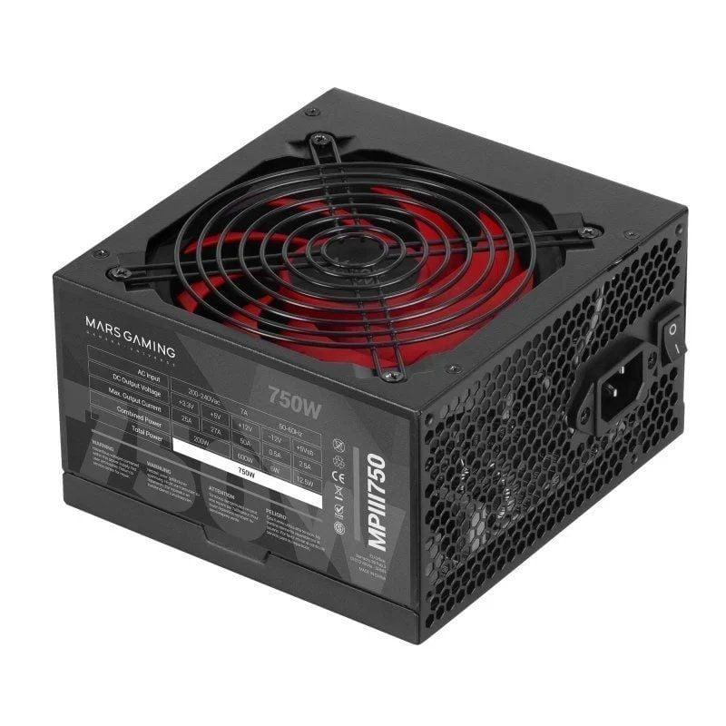 Fuente de Alimentación Mars Gaming MPIII750/ 750W/ Ventilador 12cm Fuente de Alimentación Mars Gaming MPIII750/ 750W/ Ventilador 12cm