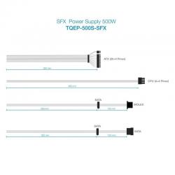 Fonte de alimentação SFX TooQ TQEP-500S-SFX | 500W | Ventilador de 8cm