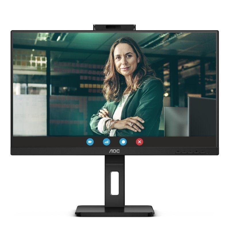 Comprar Monitor profissional AOC 24P3QW de 23,8" | Full HD | Webcam | Multimídia | Altura ajustável | Preto