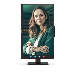 Monitor profissional AOC 24P3QW de 23,8" | Full HD | Webcam | Multimídia | Altura ajustável | Preto