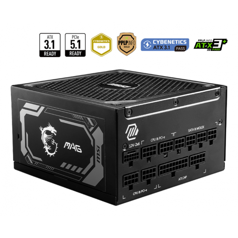 Comprar FONTE DE ALIMENTAÇÃO MSI MEG A1250GL |  Pcie5 | 1250W | 80 PLUS GOLD