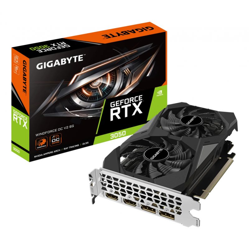 TARJETA GRAFICA GIGABYTE RTX 3050 WINDFORCE OC V2 6GB GDDR6 DLSS3 TARJETA GRAFICA GIGABYTE RTX 3050 WINDFORCE OC V2 6GB GDDR6 DLSS3