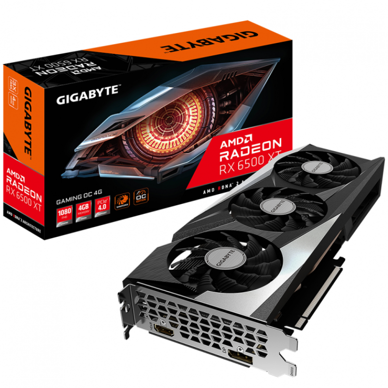 Comprar TARJETA GRAFICA GIGABYTE RADEON RX 6500 XT GAMING | OC | 4GB