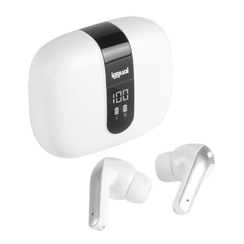 Comprar AURICULARES IGGUAL TRUE SOUND (IGG319352) | MICROFONE DUPLO | BLUETOOTH | BRANCO