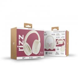 AURICULARES ENERGY SISTEM 459698 | MICROFONE INCORPORADO | BLUETOOTH E ENTRADA DE AUDIO DE 3,5 MM | CREAM RIZZ