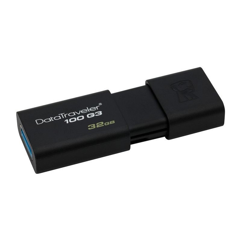 Kingston DataTraveler 32GB USB 3.0 DT100 G3 PRETO Kingston DataTraveler 32GB USB 3.0 DT100 G3 PRETO