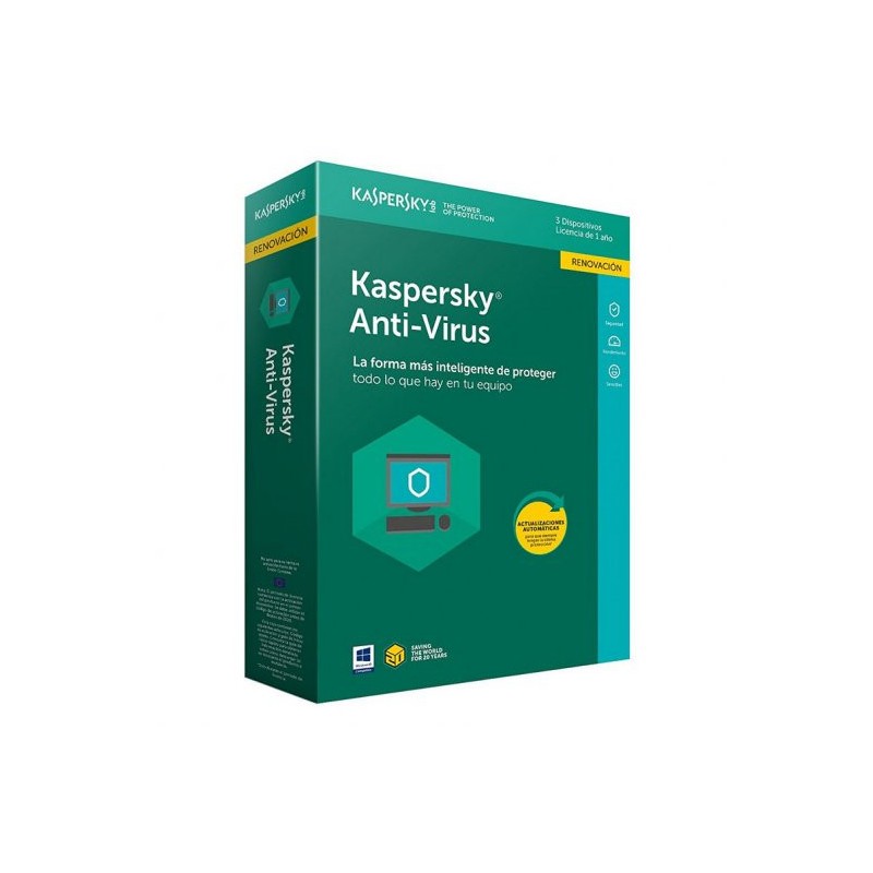 Comprar Kaspersky Antivirus 2018 3 Utilizadores (Renovação)