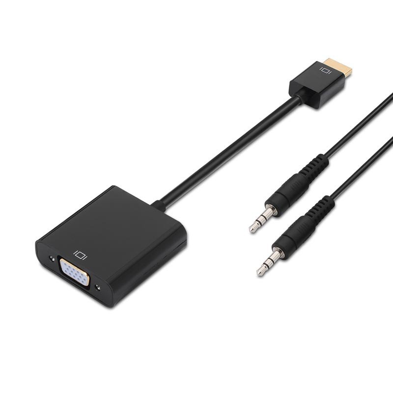 Comprar Conversor HDMI a SVGA + AUDIO HDMI/M-SVGA/H+3.5/H PRETO 10 CM+1.0M