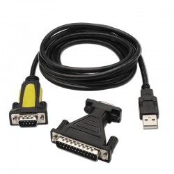 CONVERSOR USB A SERIE TIPO A/M-RS232 DB9/M DB25/M