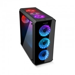 NOX Hummer TGX Arco-íris RGB USB 3.0 Vidro Temperado