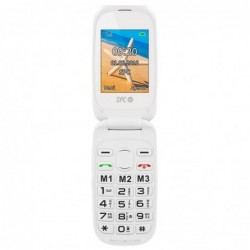 Comprar Teléfono móvil LIBRE SPC HARMONY BLANCO   DOBLE PANTALLA   TECLAS GRANDES   DUAL SIM   C mara   TECLA SOS   BAT LITIO