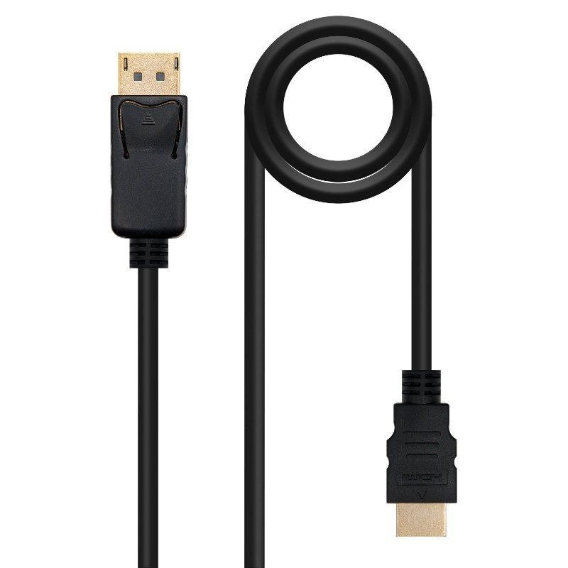 Comprar CABLE DISPLAYPORT A HDMI NANOCABLE 10.15.4302   DISPLAYPORT/MACHO   HDMI/MACHO   2 m   NEGRO