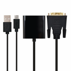 Comprar ADAPTADOR DVI 24+1/M A VGA HDB15/H NANOCABLE 10.16.2008 BK   DVI 24+1 MACHO   VGA HEMBRA   NEGRO   10 CM