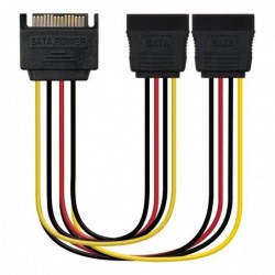 Comprar ADAPTADOR DE ALIMENTACION NANOCABLE 10.19.0104   CONECTORES 1*SATA MACHO/2*SATA HEMBRA   30CM