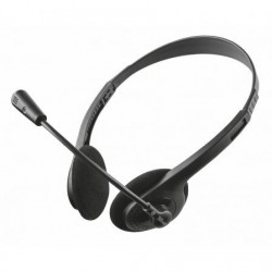 Auscultadores Trust Primo Chat 21665  con Microfono  Jack 3.5  Negros