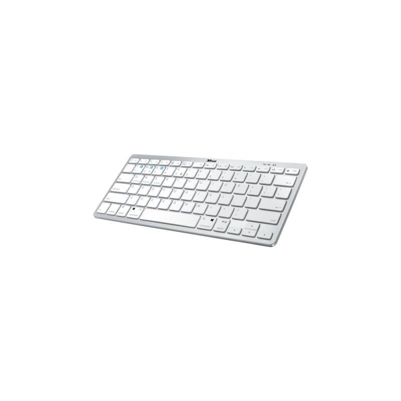 Comprar Teclado Compacto Inalambrico por Bluetooth Trust Nado BT  Blanco