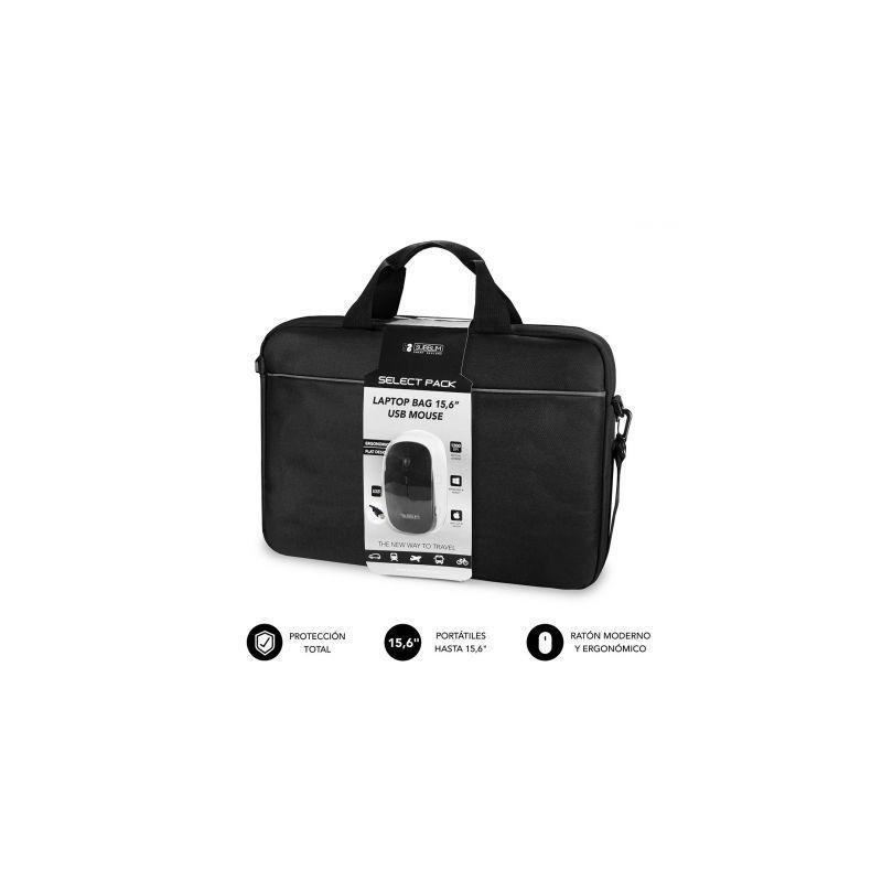 Comprar Mala + rato subblim select pack pra portatiles até 15.6' cinta pra trolley preto