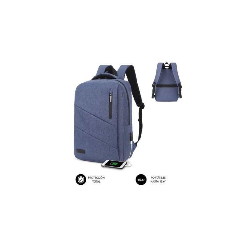 Comprar Mochila subblim city backpack pra portatiles até 15.6' porto usb azul