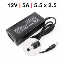 Carregador 12V 5A 60W 5.5x2.5 MM