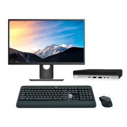 HP EliteDesk 800 G3 Mini PC Core i5 6500T 2.5 GHz | ECRÃ 23" | 16GB | 512 NVME | WIFI | TECLADO E RATO USB
