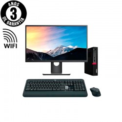 Lenovo ThinkCentre M720Q Mini PC Core i5 8500T 2.1 GHz  | LCD | 16 GB | 256 NVMe | WIFI | TEC. E RATON SEM FIO | WIN 11 PRO