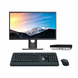 HP EliteDesk 800 G5 MiniPC Core i7 8700 3.2 GHz | 16GB | 256 NVME | ECRÃ 22" | TECLADO E RATO USB | WIN 11
