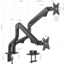 Soporte para 2 Monitores o TV Aisens DT32TSR-141/ hasta 8kg barato