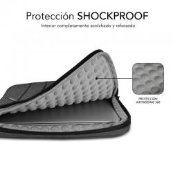 Bolsa Subblim Air Padding 360 para computadores portáteis até 14" | Cinzento escuro barato