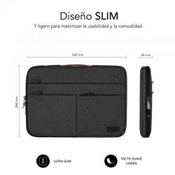 Bolsa Subblim Air Padding 360 para computadores portáteis até 14" | Cinzento escuro