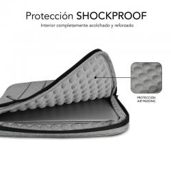 Bolsa Subblim Air Padding 360 para computadores portáteis até 14" | Cinzento claro barato