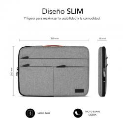 Bolsa Subblim Air Padding 360 para computadores portáteis até 14" | Cinzento claro