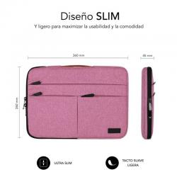 Capa Subblim Air Padding 360 Sleeve para Portáteis 14" | Rosa